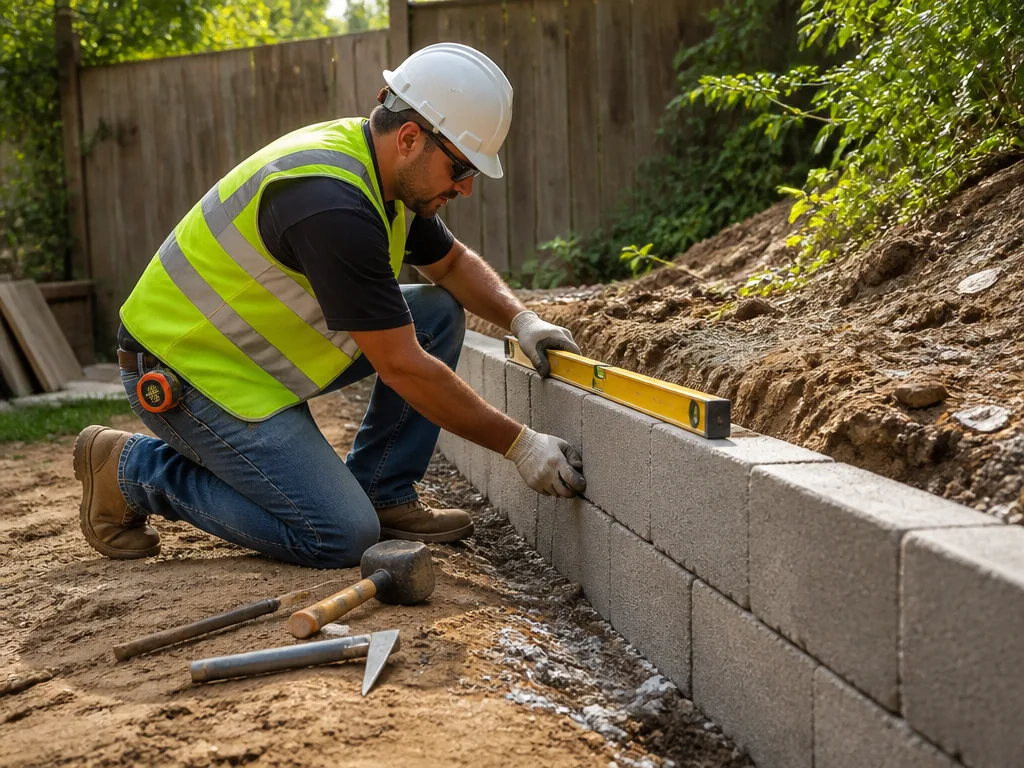 Retaining Wall Installation